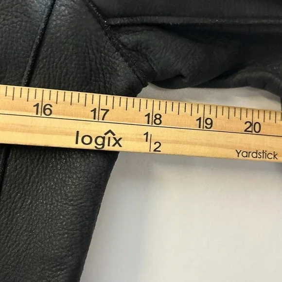 Nicole Miller New York Womens XS Gray Genuine Leather Button Up Jacket Coat - Picture 7 of 9